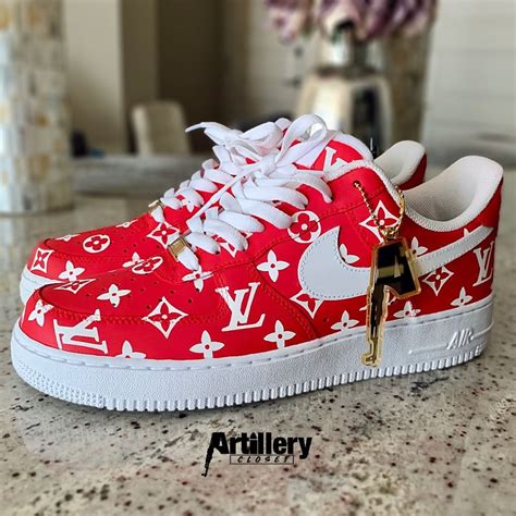 nike louis vuitton air force 1 red|louis vuitton air force 1s.